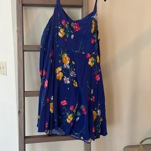 Blue flower print sundress